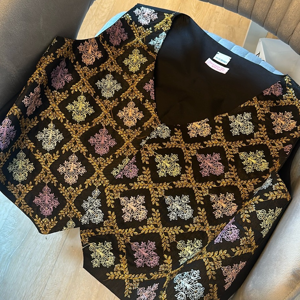 Elegant Vest with Traditional Persian Fabric